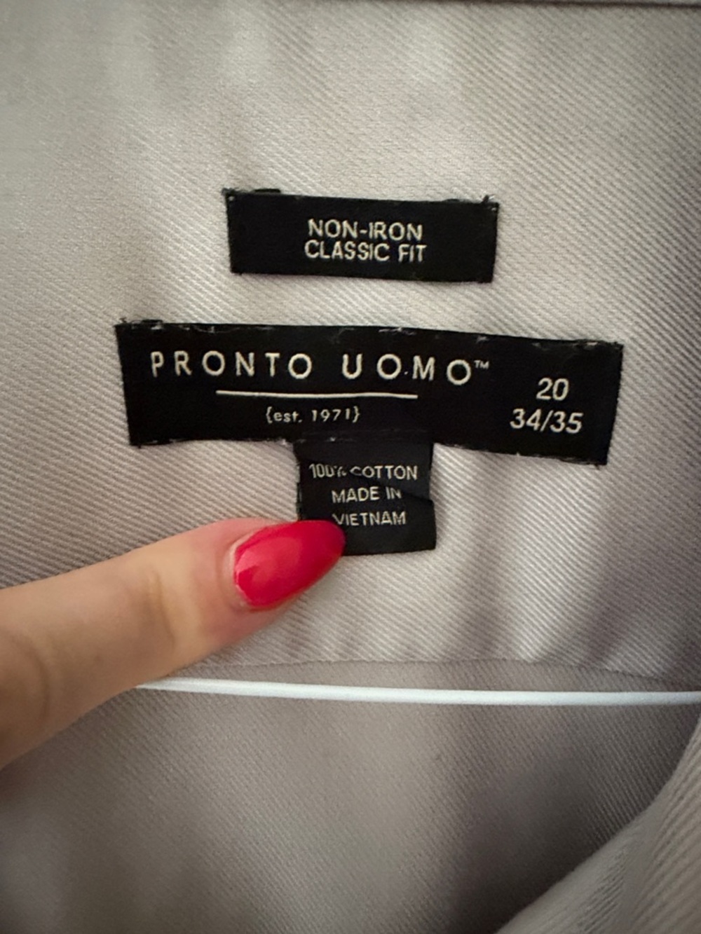 Pronto Uomo Men's Gray Dress Shirt with Pocket 4X - Picture 2 of 3
